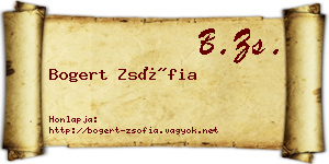 Bogert Zsófia névjegykártya